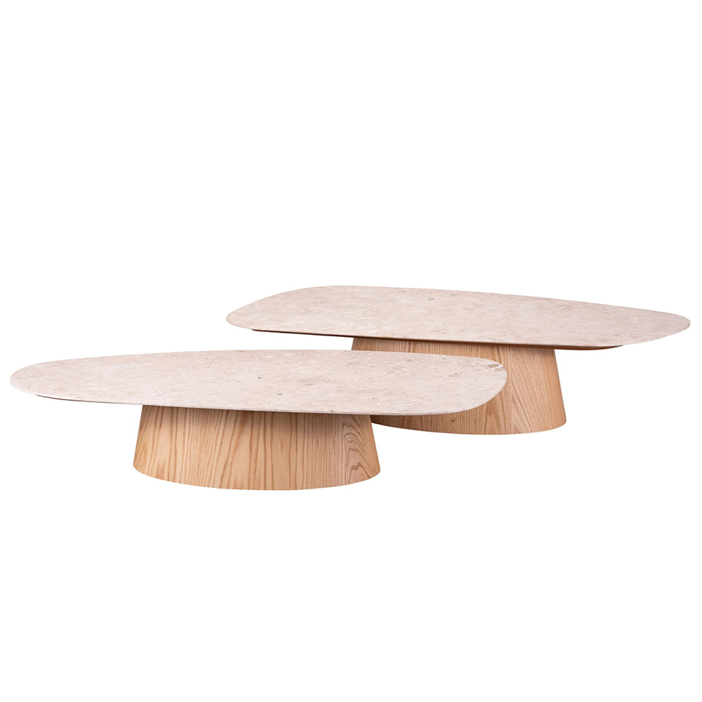 Mesa de Centro Omega_Travertino_Carvalho